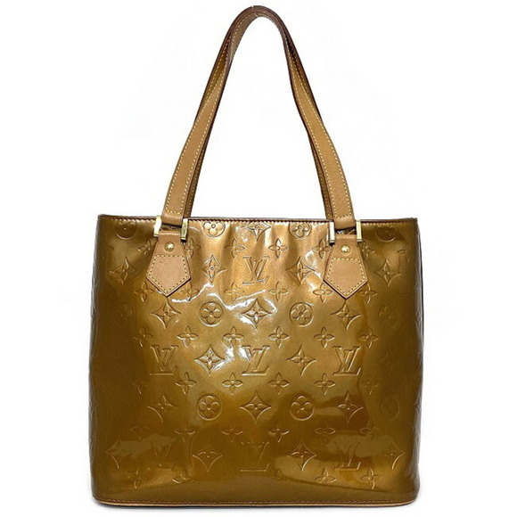LOUIS VUITTON Handbag Houston Beige Brown Bronze Monogram Verni M91122 Bag Paten - Picture 3 of 10